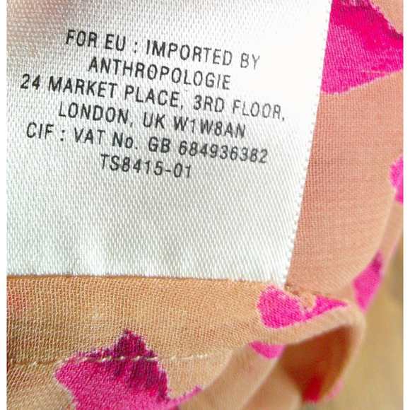 Maeve Anthropologie Women's XS Blouse Blush Pink Sheer, Lace Navy Round Neck - Picture 6 of 6